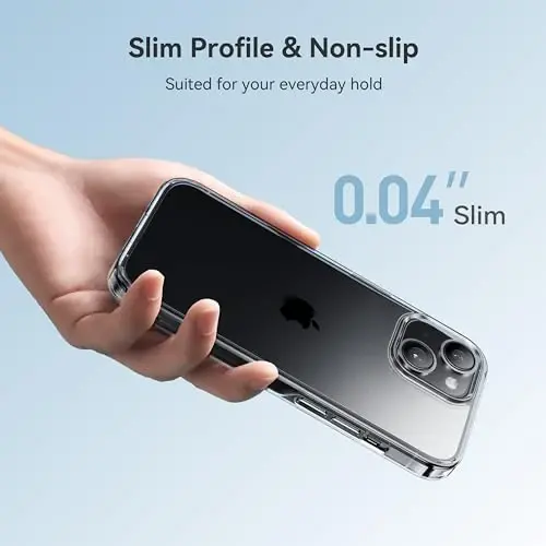 CASEKOO iPhone 15 Plus/14 Plus uchun shaffof, sarg'aymaydigan, harbiy darajadagi himoya qoplamasi. Zarardan himoya qiluvchi, shaffof telefon qobig'i. Ayollar va erkaklar uchun, 6.7 dyuym. - 6