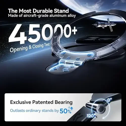 CASEKOO iPhone 15 Pro Max uchun magnitli ko'rinmas stendli g'ilof [Harbiy tomchidan himoya] [MagSafe bilan mos] Zarbadan himoyalangan yupqa yarim shaffof mat Promax g'ilof 6.7 dyuym, Qora - 6