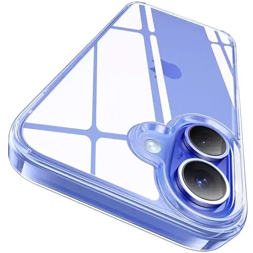CASEKOO iPhone 16 Plus uchun g‘ilof, tiniq kristalli, [12FT harbiy darajadagi himoya][hech qachon sarg‘aymaydigan texnologiya] shaffof ingichka qopqoq ayollar erkaklar uchun iPhone 16 Plus telefon g‘ilofi 6.7 dyuym, tiniq - 1