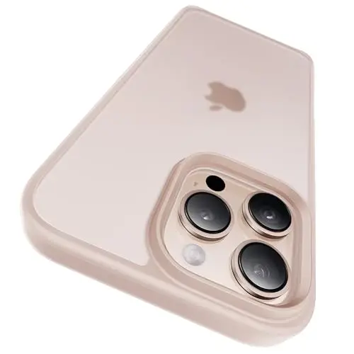 CASEKOO for iPhone 16 Pro Case, [Never Yellow Technology] [Mil-Grade Drop Protection] Translucent Slim Cover Women Men for iPhone 16 Pro Case Phone Case 6.1 inch, Rose Gold - 1