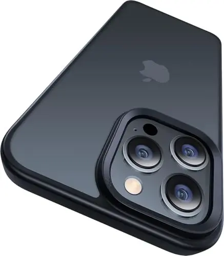 CASEKOO for iPhone 16 Pro Case, [Never Yellow Technology] [Mil-Grade Drop Protection] Translucent Slim Cover Women Men for iPhone 16 Pro Phone Case 6.1 inch, Frosted Black - CASEKOO