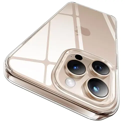 CASEKOO for iPhone 16 Pro Case Crystal Clear, [Never Yellow Technology] [12FT Military-Grade Protection] Transparent Slim Cover Women Men Phone 16 Pro Case 6.3 inch, Clear 