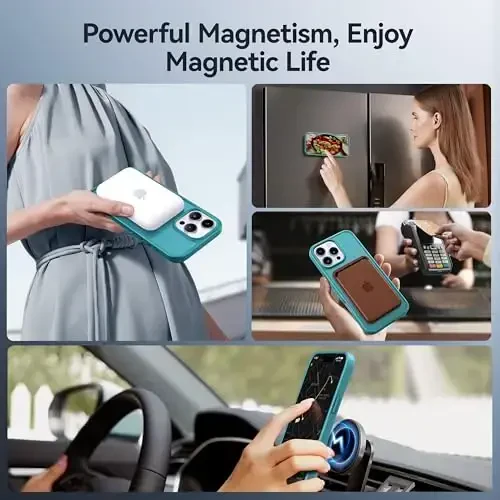 CASEKOO iPhone 16 Pro Max uchun Ultra-Magnetic Stand [Harbiy tomchidan himoya] [MagSafe bilan mos] zarbga chidamli shaffof matli ingichka halqali ushlagich, iPhone 16 ProMax 6.9