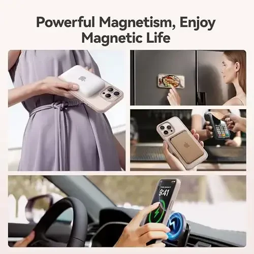 CASEKOO iPhone 16 Pro Max uchun Ultra-magnit stend [Harbiy tomchidan himoya] [MagSafe bilan mos] Zarba o'tkazmaydigan shaffof matli yupqa halqali ushlagich iPhone 16 ProMax 6.9