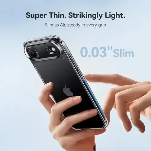 CASEKOO for iPhone 17 Air Case Crystal Clear, Patented Anti-Yellow & Virgin TPU, 15FT Military-Grade Drop Protection, Slim Transparent Women Men Funda para for iPhone 17 Air Case 6.5 inch, Clear - 3
