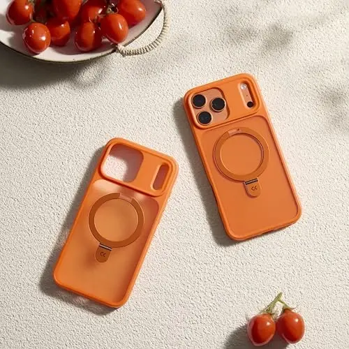 CASEKOO iPhone 17 Pro Max uchun ultra magnitli stend [Harbiy tomchidan himoya] [MagSafe bilan mos] zarbga chidamli shaffof matli ingichka halqali ushlagich, iPhone 17 ProMax 6.9