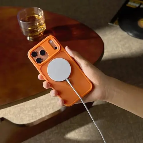 CASEKOO iPhone 17 Pro Max uchun ultra magnitli stend [Harbiy tomchidan himoya] [MagSafe bilan mos] zarbga chidamli shaffof matli ingichka halqali ushlagich, iPhone 17 ProMax 6.9