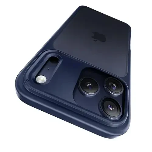 CASEKOO iPhone 17 Pro uchun g‘ilof, [Hech qachon sarg‘aymaydigan texnologiya] [Harbiy standartdagi tushishdan himoya] Yarim shaffof ingichka qopqoq ayollar va erkaklar uchun iPhone 17 Pro telefon g‘ilofi 6,3 dyuym, muzli ko‘k 