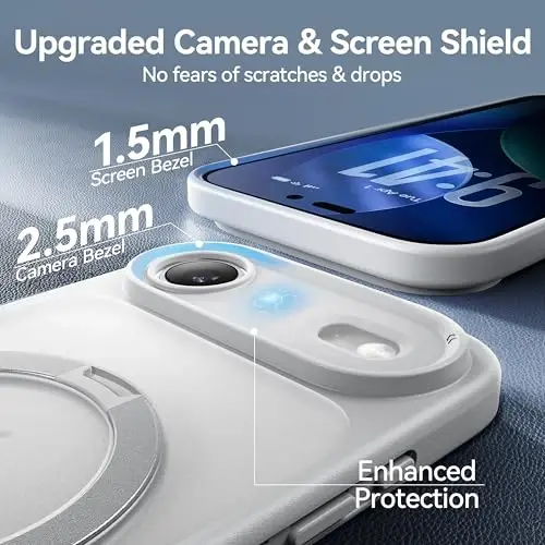 CASEKOO Designed for iPhone Air Case with Magnetic Invisible Stand [Military Drop Protection] [Compatible with MagSafe] Shockproof Translucent Matte Slim for iPhone 17 Air Case Phone Cover 6.5