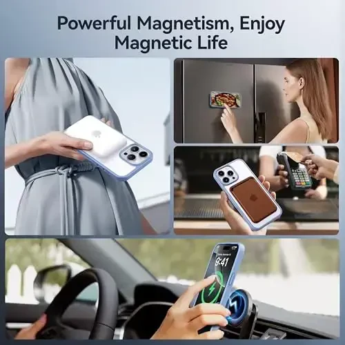 CASEKOO Ultra-Magnetic Stand for iPhone 16 Pro Max Case [Military Drop Protection] [Compatible with MagSafe] Shockproof Translucent Matte Slim Ring Holder Case for iPhone 16 ProMax 6.9