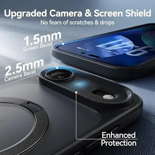 CASEKOO Ultra-Magnetic Stand for iPhone Air Case [Military Drop Protection] [Compatible with MagSafe] Shockproof Translucent Matte Slim Ring Holder Case for iPhone 17 Air Phone Cover 6.5