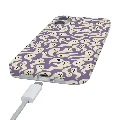 Casely iPhone 16 Case | All Boo'd Up | Purple Ghost | MagSafe bilan mos | Klassik Ultra Yengil Dizayn - 5