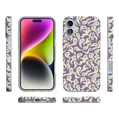Casely iPhone 16 Case | All Boo'd Up | Purple Ghost | MagSafe bilan mos | Klassik Ultra Yengil Dizayn - 6