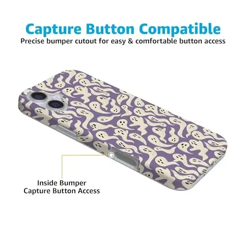 Casely iPhone 16 Case | All Boo'd Up | Purple Ghost | MagSafe bilan mos | Klassik Ultra Yengil Dizayn - 7
