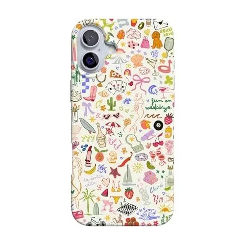 Casely iPhone 16 Case | All The Fun Things | Fun on Weekdays | Compatible with MagSafe | Classic Ultra Slim Design - 1