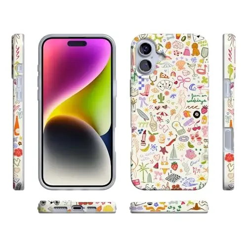 Casely iPhone 16 Case | All The Fun Things | Fun on Weekdays | Compatible with MagSafe | Classic Ultra Slim Design - 6