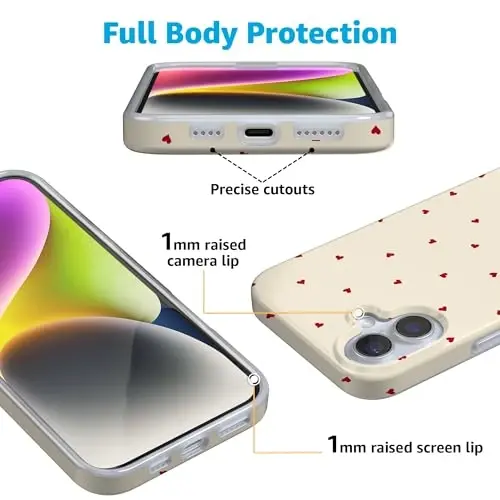 Casely iPhone 16 Case | Be Mine | Tiny Hearts | Compatible with MagSafe | Classic Ultra Slim Design - 3