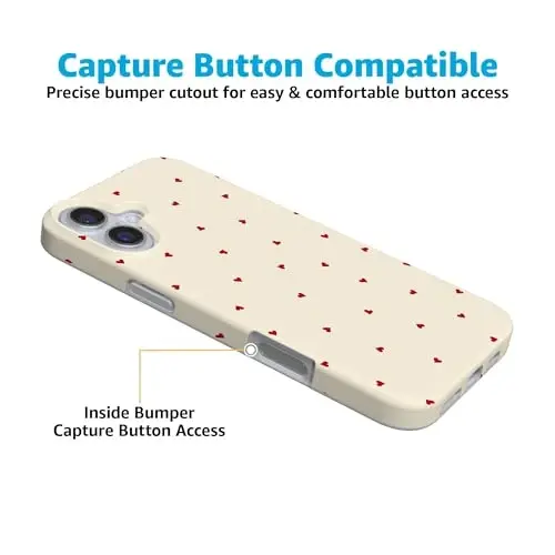 Casely iPhone 16 Case | Be Mine | Tiny Hearts | Compatible with MagSafe | Classic Ultra Slim Design - 5