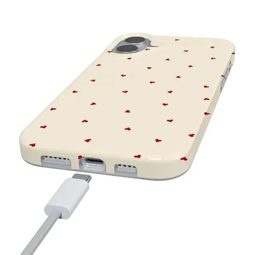 Casely iPhone 16 Case | Be Mine | Tiny Hearts | Compatible with MagSafe | Classic Ultra Slim Design - 6