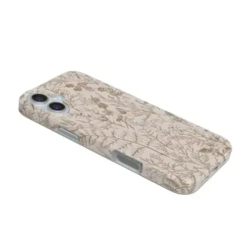 Casely iPhone 16 Case | Beige Garden | Neutral Floral | Classic Ultra Slim Case Design | Compatible with MagSafe - 6