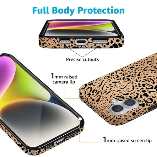Casely iPhone 16 Case | Born to Be Wild | Jaguar Print | Compatible with MagSafe | Classic Ultra Slim Design - CASELY (1)