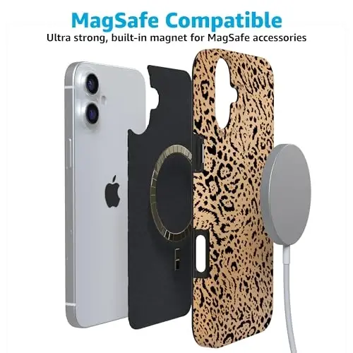 Casely iPhone 16 Case | Born to Be Wild | Jaguar Print | Compatible with MagSafe | Classic Ultra Slim Design - 4