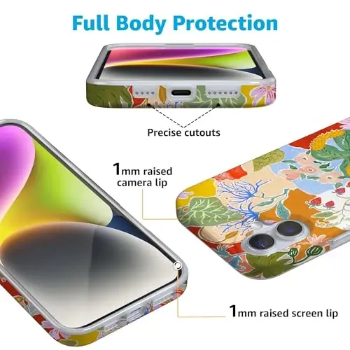 Casely iPhone 16 Case | Botanical Blooms | Floral Patchwork | Compatible with MagSafe | Classic Ultra Slim Design - 2