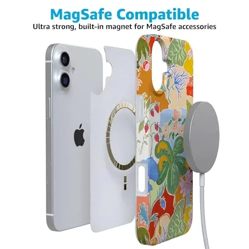 Casely iPhone 16 Case | Botanical Blooms | Floral Patchwork | Compatible with MagSafe | Classic Ultra Slim Design - 4