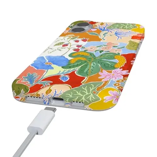 Casely iPhone 16 Case | Botanical Blooms | Floral Patchwork | Compatible with MagSafe | Classic Ultra Slim Design - 5