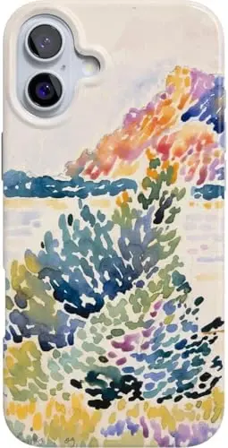 Casely iPhone 16 Case | Calm Waters | The Met Series Case | Classic Ultra-Slim Design | Compatible with MagSafe 