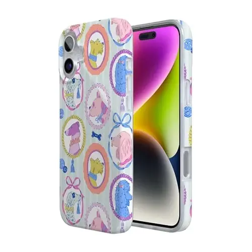 Casely iPhone 16 Case | Chateau Pups | French Dog | Compatible with MagSafe | Classic Ultra Slim Design - 3