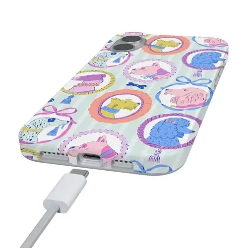 Casely iPhone 16 Case | Chateau Pups | French Dog | Compatible with MagSafe | Classic Ultra Slim Design - 5