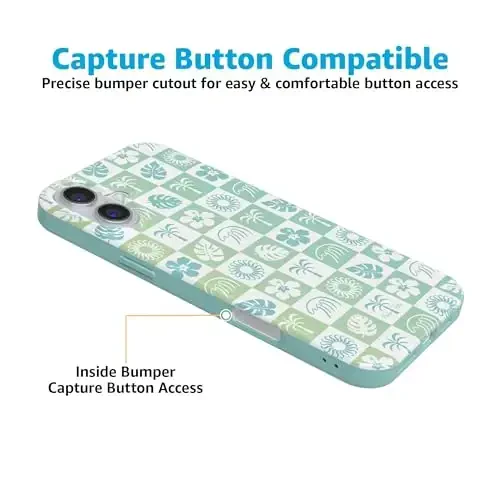 Casely iPhone 16 Case | Coastal Checkers | Pura Vida | MagSafe bilan mos | Klassik Ultra Yupqa Dizayn - 5