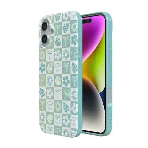 Casely iPhone 16 Case | Coastal Checkers | Pura Vida | MagSafe bilan mos | Klassik Ultra Yupqa Dizayn - 7