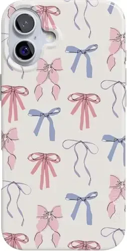 Casely iPhone 16 Case | Coquette Girlie | Pastel Bows | Compatible with MagSafe | Classic Ultra-Light Case Design - 1