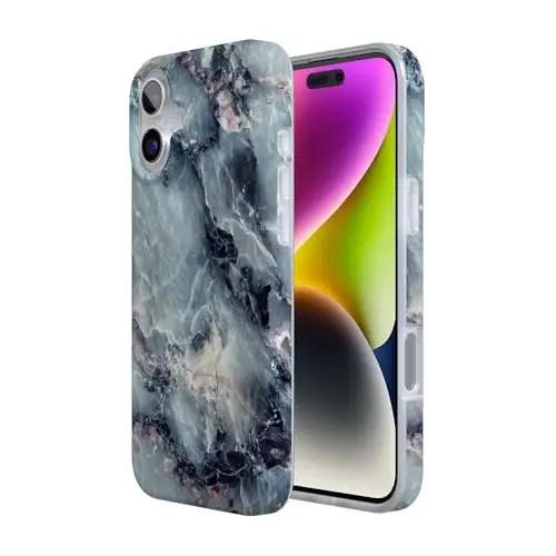 Casely iPhone 16 Case | Deep Sea | Blue Marble | Compatible with MagSafe | Classic Ultra Slim Design - 3