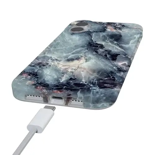 Casely iPhone 16 Case | Deep Sea | Blue Marble | Compatible with MagSafe | Classic Ultra Slim Design - 5