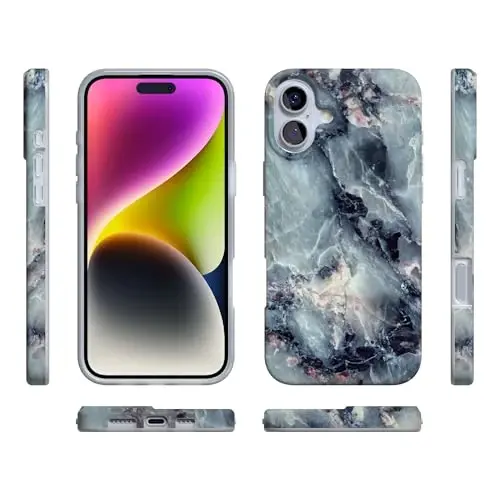 Casely iPhone 16 Case | Deep Sea | Blue Marble | Compatible with MagSafe | Classic Ultra Slim Design - 6