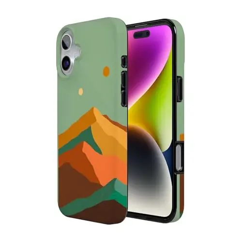 Casely iPhone 16 Case | Endless Peaks | Colorblock Mountain | Compatible with MagSafe | Classic Ultra Slim Design - 3