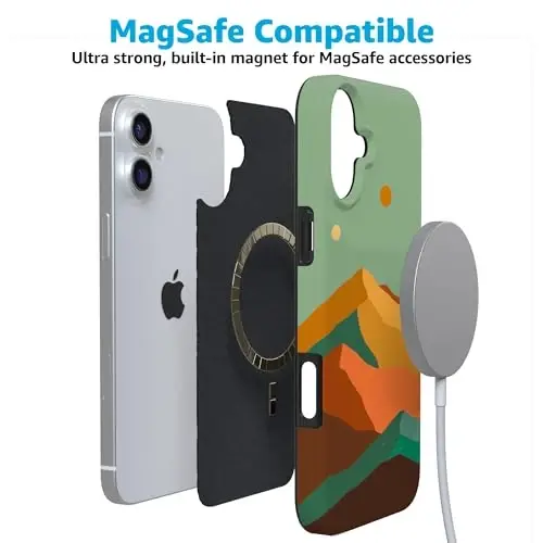 Casely iPhone 16 Case | Endless Peaks | Colorblock Mountain | Compatible with MagSafe | Classic Ultra Slim Design - 4