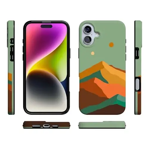 Casely iPhone 16 Case | Endless Peaks | Colorblock Mountain | Compatible with MagSafe | Classic Ultra Slim Design - 6
