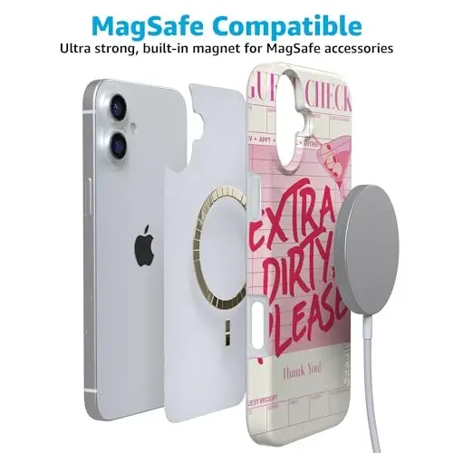 Casely iPhone 16 Case | Extra Dirty Please | Fun on Weekdays | Compatible with MagSafe | Classic Ultra Slim Design - 4
