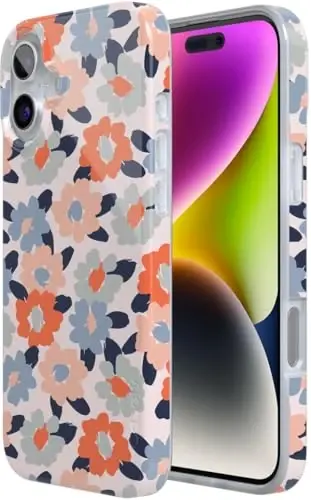 Casely iPhone 16 Case | Field of Flowers | Pastel Floral | Classic Ultra Slim Case Design | Compatible with MagSafe - 3