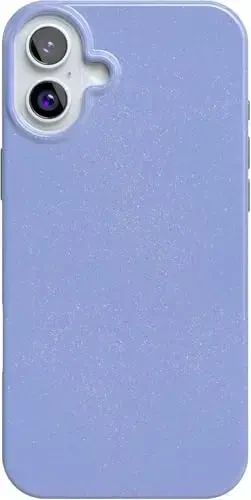 Casely iPhone 16 Case | First Light | Periwinkle Pastel Shimmer Glitter | Classic Ultra-Slim Design | Compatible with MagSafe 