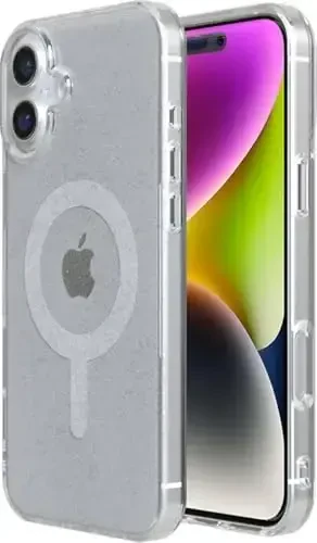 Casely iPhone 16 Case | Glitter Clear Skies | Clear Shimmer | Classic Ultra-Slim Design | Compatible with MagSafe - 4