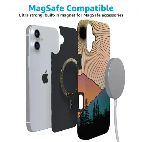 Casely iPhone 16 Case | Golden Hour | Mountain Sunset | Compatible with MagSafe | Classic Ultra Slim Design - 4