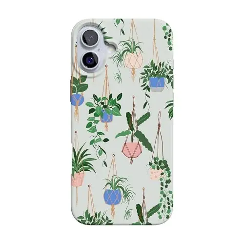 Casely iPhone 16 Case | Hanging Around | Potted Plants Floral | Compatible with MagSafe | Classic Ultra Slim Design 