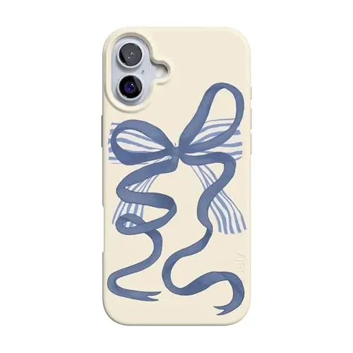 Casely iPhone 16 Case | Heartstrings | Blue Bow | MagSafe bilan mos keladi | Klassik Ultra Yupqa Dizayn 