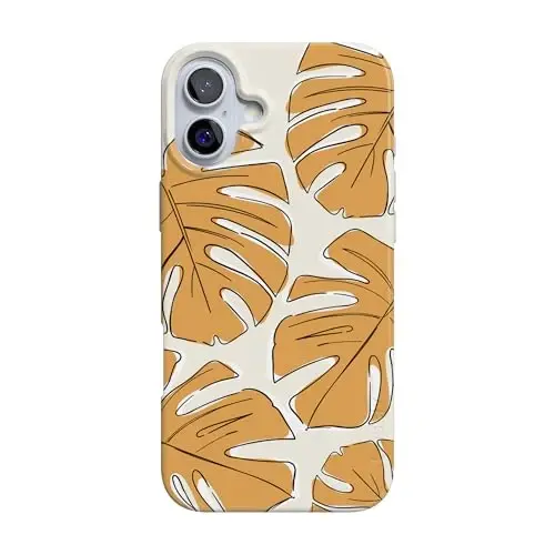 Casely iPhone 16 Case | Island Time | Tropical Leaves Floral | Compatible with MagSafe | Classic Ultra Slim Design 