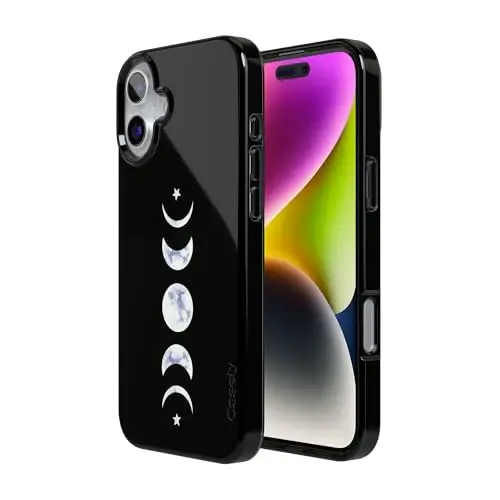 Casely iPhone 16 Case | It's Just a Phase | Marble Moon | Compatible with MagSafe | Classic Ultra Slim Design - 2